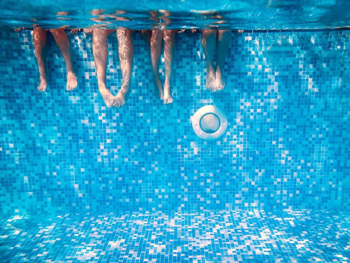 Legs in Pool, Underwater View